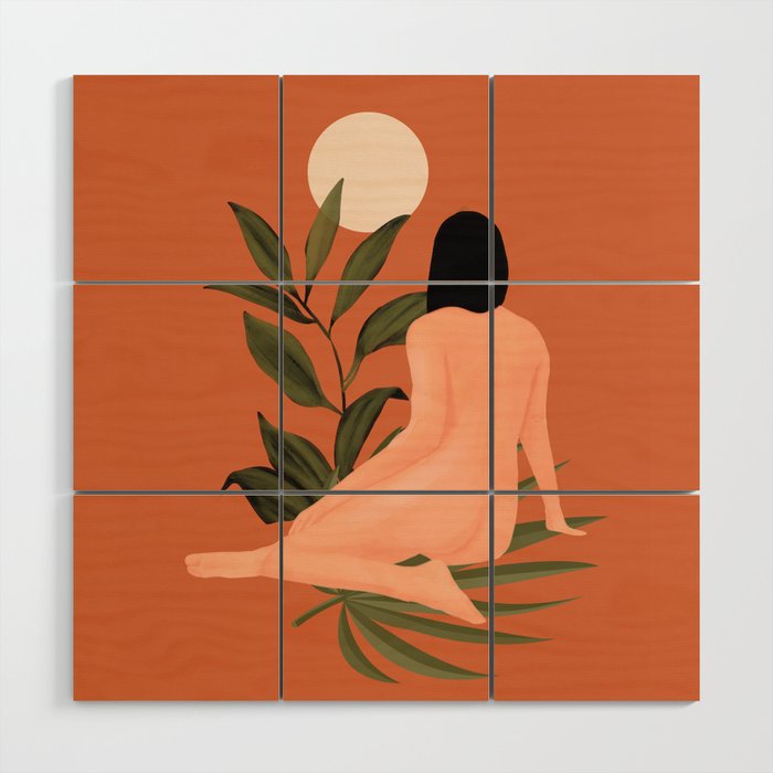 Minimal Abstract Art Nude Woman 7 Wood Wall Art Gallery Image 1