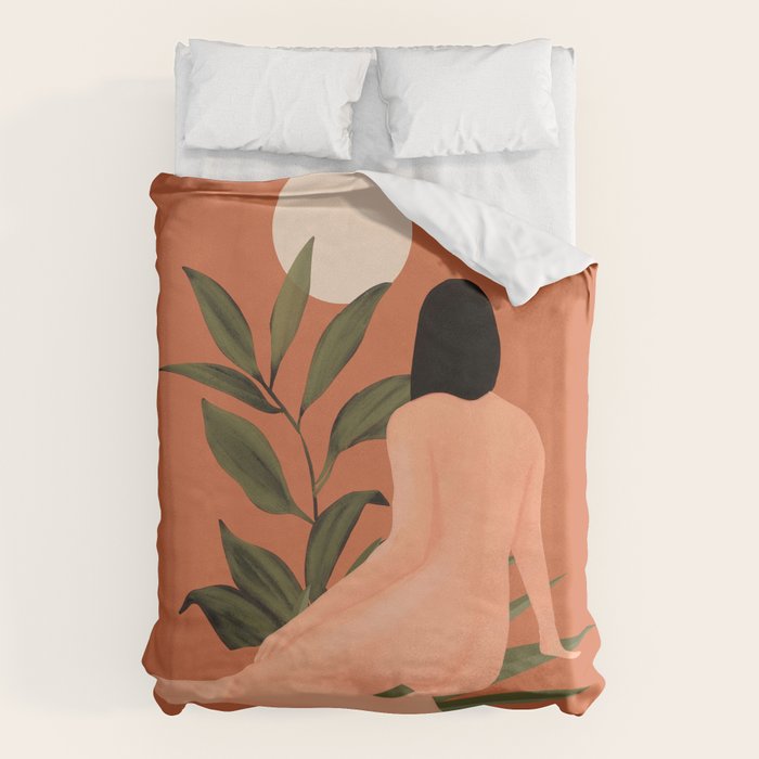 Minimal Abstract Art Nude Woman 7 Duvet Cover Gallery Image 6