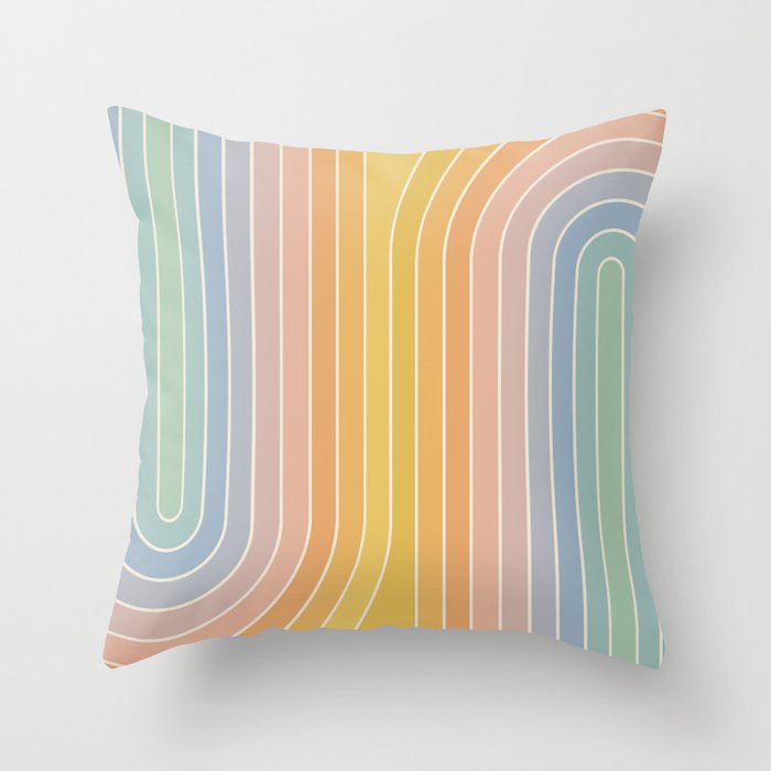 Gradient Curvature III Throw Pillow Gallery Image 1