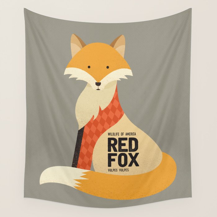 Hello Red Fox Wall Tapestry Gallery Image 1