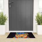 Fashionable cheetah with flowers crown portrait  Welcome Mat Gallery Image 3