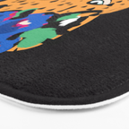 Fashionable cheetah with flowers crown portrait  Bath Mat Gallery Image 3