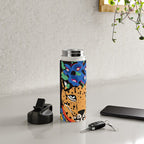 Fashionable cheetah with flowers crown portrait  Water Bottle Gallery Image 4