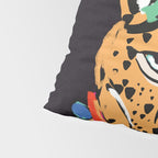 Fashionable cheetah with flowers crown portrait  Pillow Sham Gallery Image 4