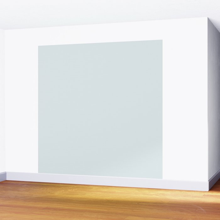 Pale Ice Blue Solid Color Wall Mural Gallery Image 2