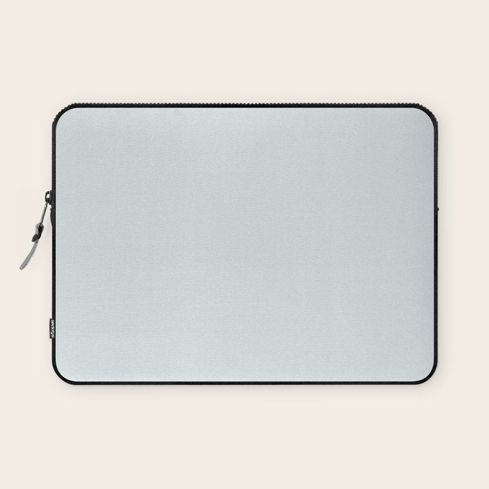 Pale Ice Blue Solid Color Laptop Sleeve Gallery Image 1