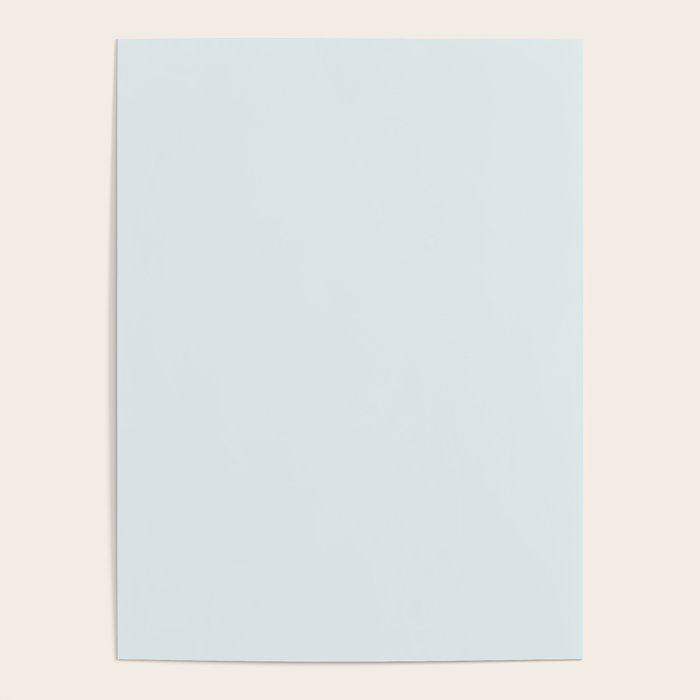 Pale Ice Blue Solid Color Poster Gallery Image 4