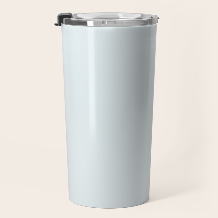 Pale Ice Blue Solid Color Travel Mug Gallery Image 3