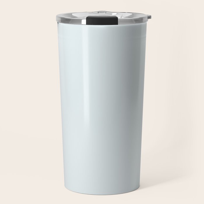 Pale Ice Blue Solid Color Travel Mug Gallery Image 1