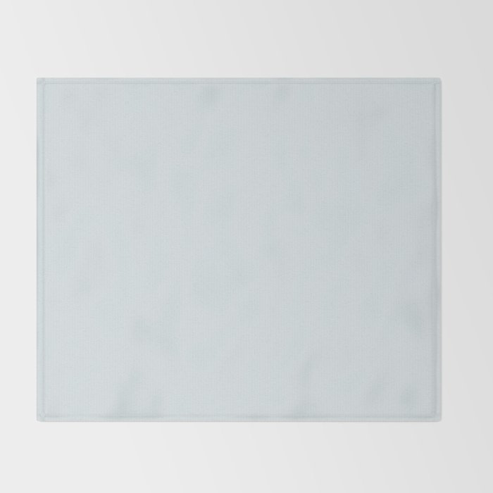 Pale Ice Blue Solid Color Throw Blanket Gallery Image 2