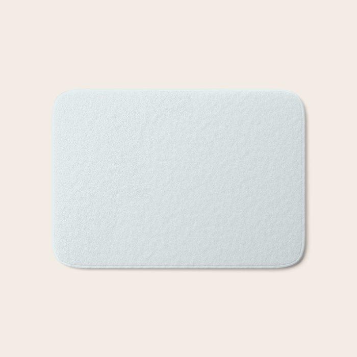 Pale Ice Blue Solid Color Bath Mat Gallery Image 1