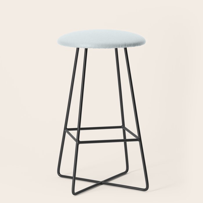 Pale Ice Blue Solid Color Stool Gallery Image 1