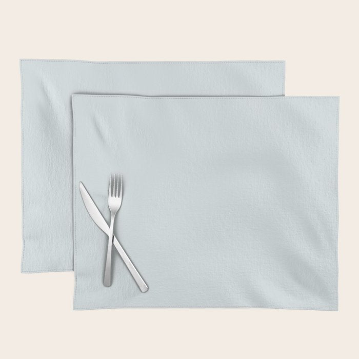 Pale Ice Blue Solid Color Placemat Gallery Image 1