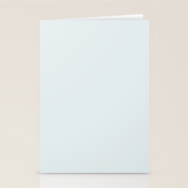Pale Ice Blue Solid Color Stationery Card Gallery Image 2