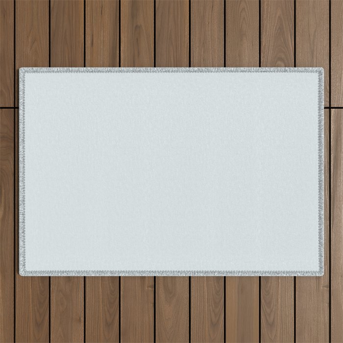 Pale Ice Blue Solid Color Outdoor Rug Gallery Image 1
