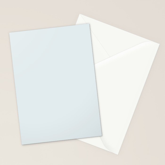 Pale Ice Blue Solid Color Stationery Card Gallery Image 2