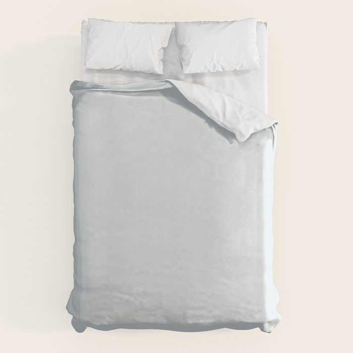 Pale Ice Blue Solid Color Duvet Cover Gallery Image 6