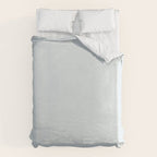 Pale Ice Blue Solid Color Duvet Cover Gallery Image 6