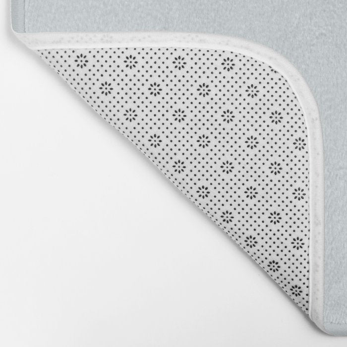 Pale Ice Blue Solid Color Bath Mat Gallery Image 2