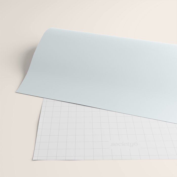 Pale Ice Blue Solid Color Wrapping Paper Gallery Image 2
