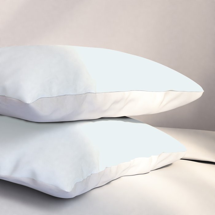 Pale Ice Blue Solid Color Pillow Sham Gallery Image 3