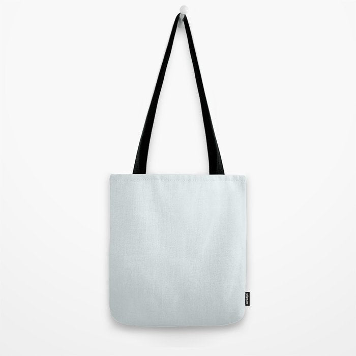 Pale Ice Blue Solid Color Tote Bag Gallery Image 2