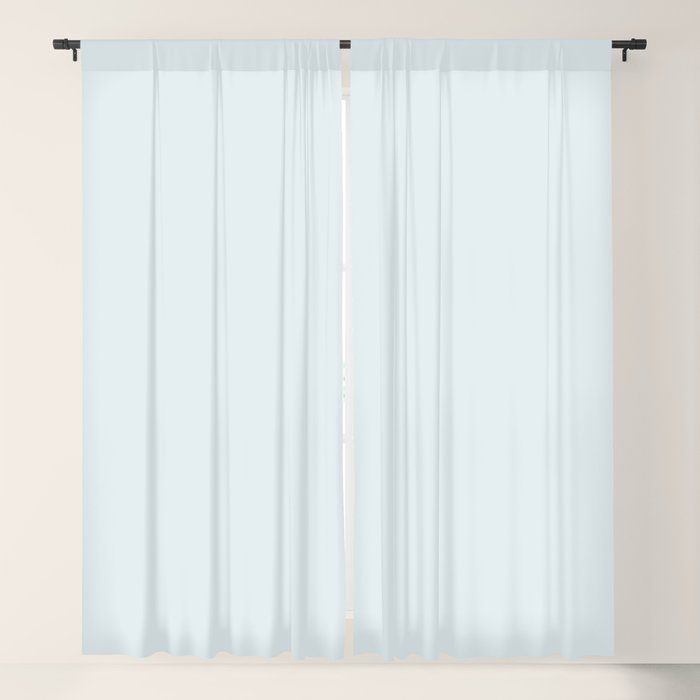 Pale Ice Blue Solid Color Window Curtain Gallery Image 5