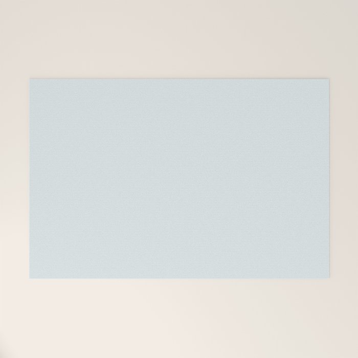 Pale Ice Blue Solid Color Welcome Mat Gallery Image 1