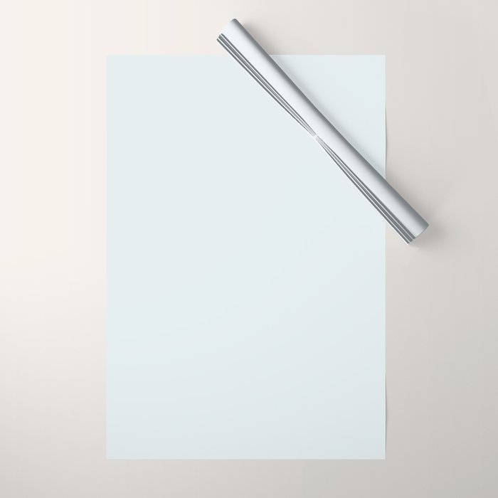 Pale Ice Blue Solid Color Wrapping Paper Gallery Image 1