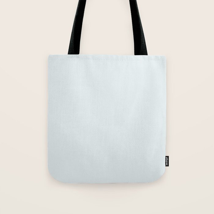 Pale Ice Blue Solid Color Tote Bag Gallery Image 1