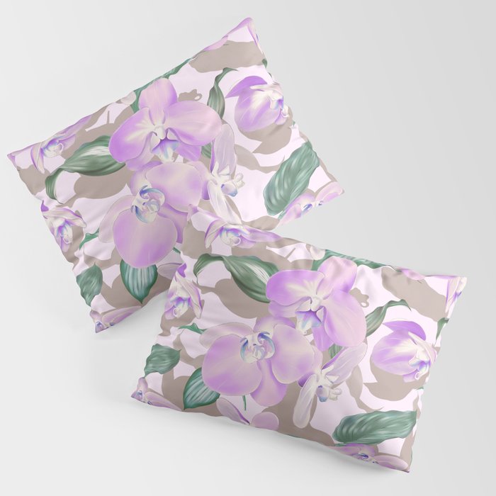 Lovely lilac exotic flowers L Pillow Sham Gallery Image 1