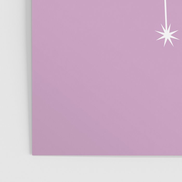 Gemini Zodiac Star Constellation Line Art Pastel Lilac Poster Gallery Image 3