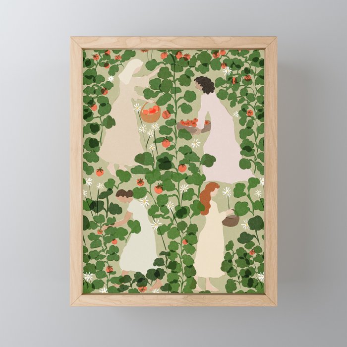 Tomato Girl Summer (BEIGE) Mini Art Print Gallery Image 1