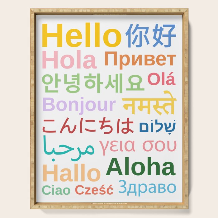 Hello In Different Languages Serving Tray Gallery Image 1