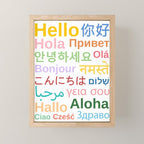 Hello In Different Languages Mini Art Print Gallery Image 1