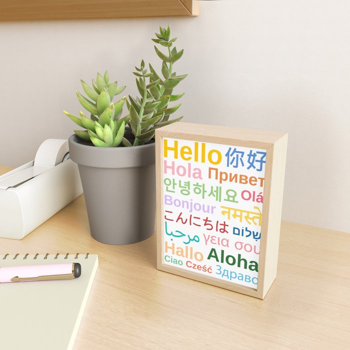 Hello In Different Languages Mini Art Print Gallery Image 2