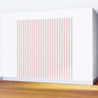 Pastel Pink & White Simple Stripe Wall Mural Gallery Image 2