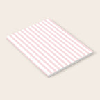 Pastel Pink & White Simple Stripe Notebook Gallery Image 2