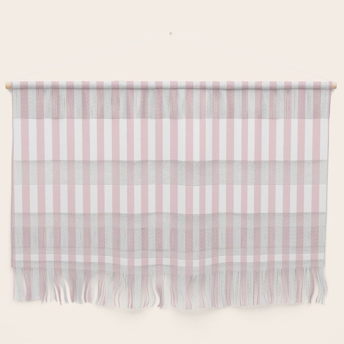 Pastel Pink & White Simple Stripe Wall Hanging Gallery Image 1