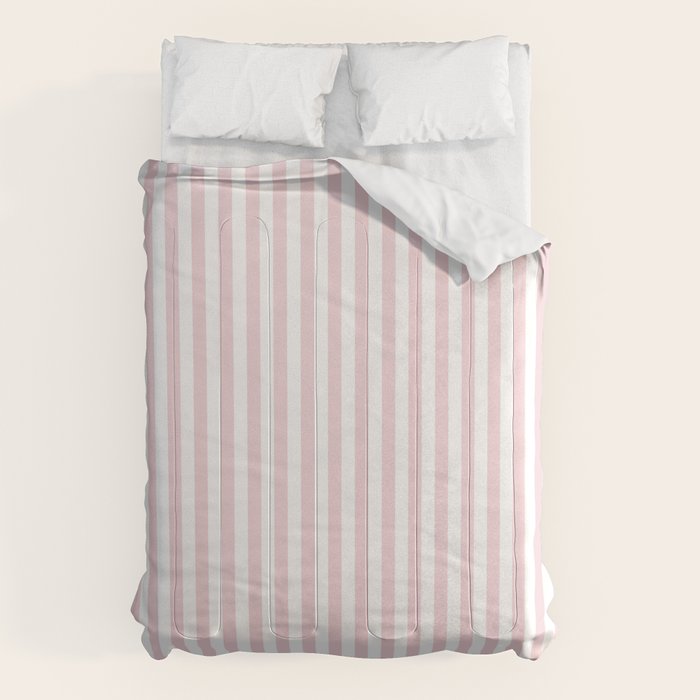 Pastel Pink & White Simple Stripe Comforter Gallery Image 6