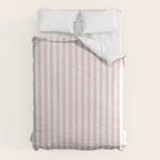 Pastel Pink & White Simple Stripe Comforter Gallery Image 6
