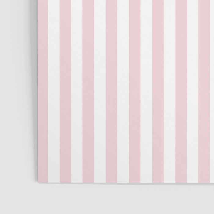 Pastel Pink & White Simple Stripe Poster Gallery Image 3