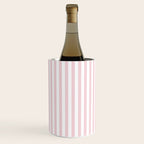 Pastel Pink & White Simple Stripe Wine Chiller Gallery Image 3