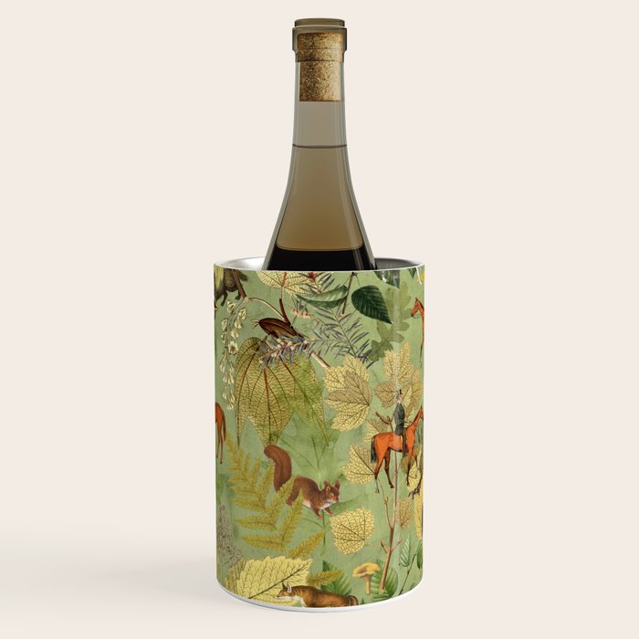 Horseback Riding In The Woods Wine Chiller Gallery Image 1