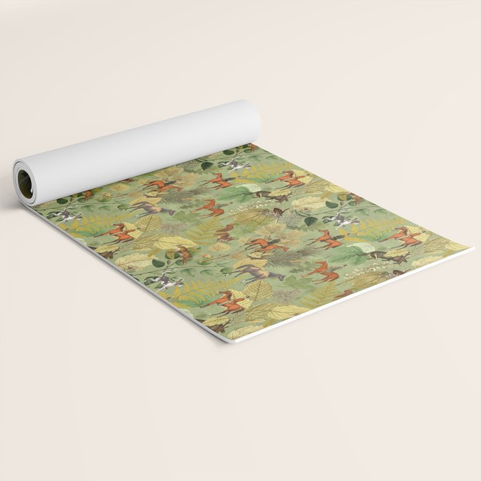 Horseback Riding In The Woods Yoga Mat Gallery Image 2
