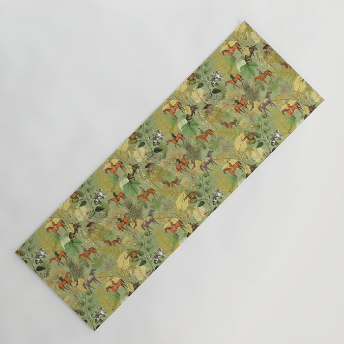 Horseback Riding In The Woods Yoga Mat Gallery Image 1