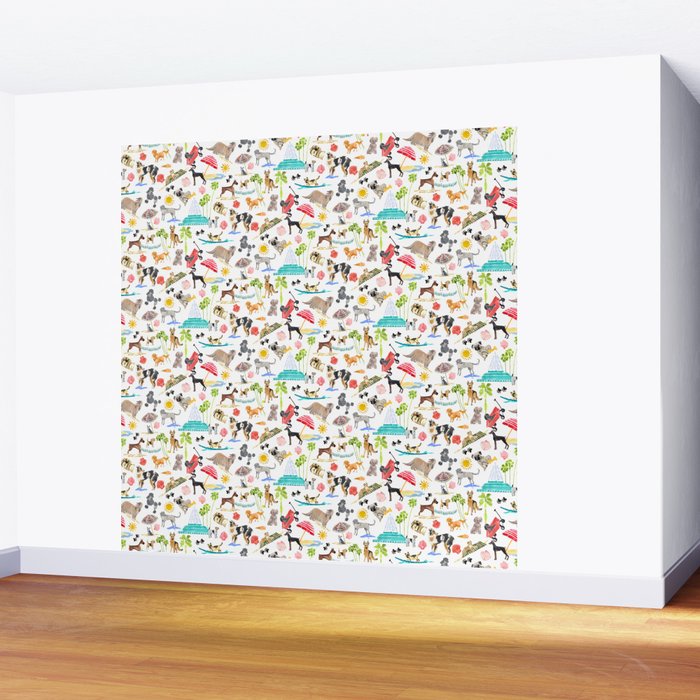Doggie Days Wall Mural Gallery Image 2
