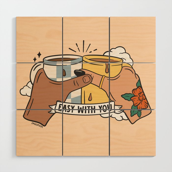 EASY WITH YOU (DARK AND LIGHT) Wood Wall Art Gallery Image 1