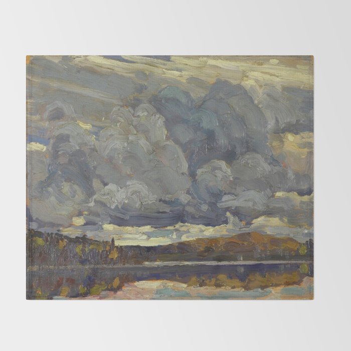 Tom Thomson Grey Sky 1914 Canadian Landscape Artist Throw Blanket Gallery Image 2