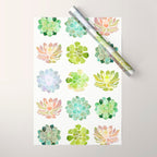 Spring Succulents Wrapping Paper Gallery Image 1